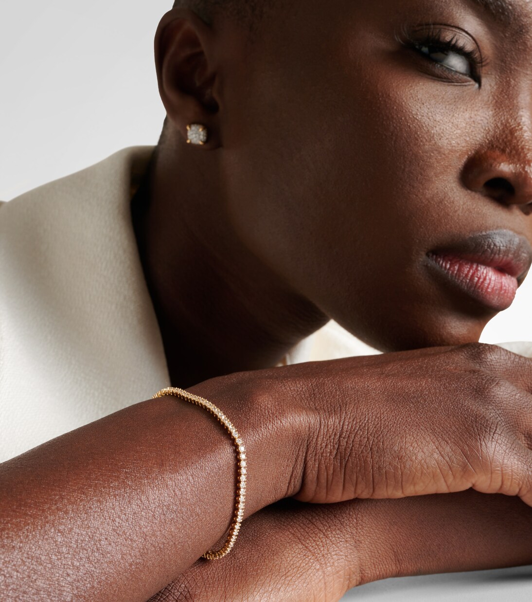 Hepburn 18kt gold tennis bracelet with diamonds | Anita Ko