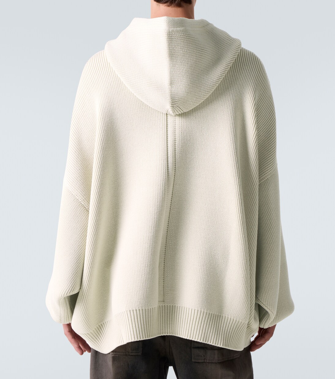 Sudadera acanalada Hun de lana virgen | Rick Owens
