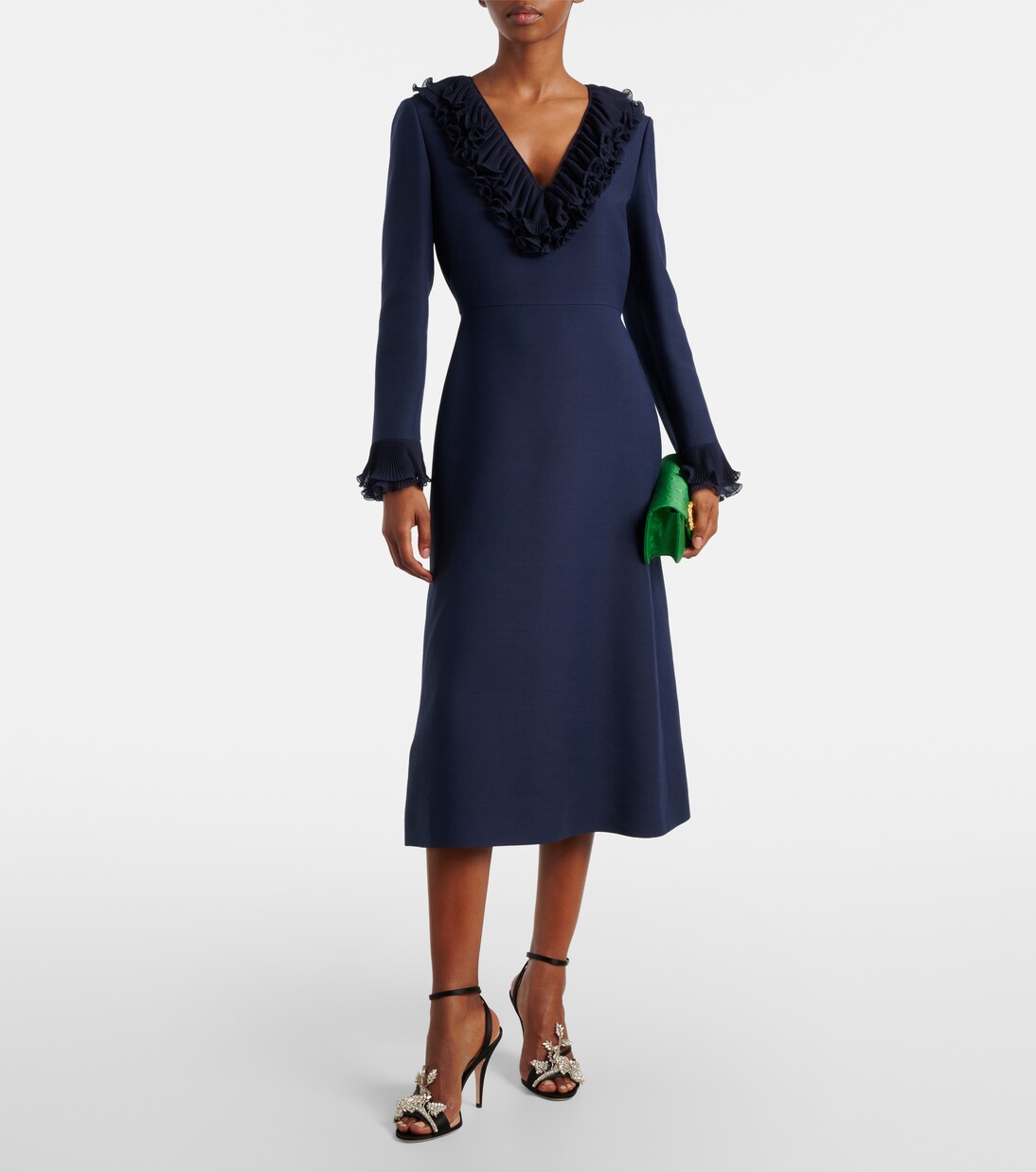 Crepe Couture bow-detail midi dress | Valentino