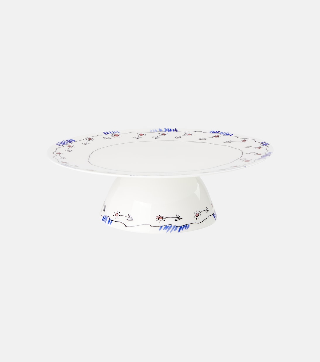 Midnight Flowers Anemone Milk porcelain cake stand by Marni | Serax