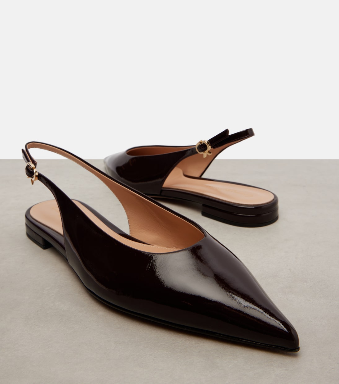 Robbie leather slingback flats | Gianvito Rossi