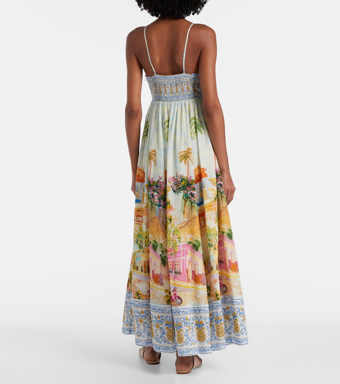Printed cotton-blend maxi dress | Farm Rio