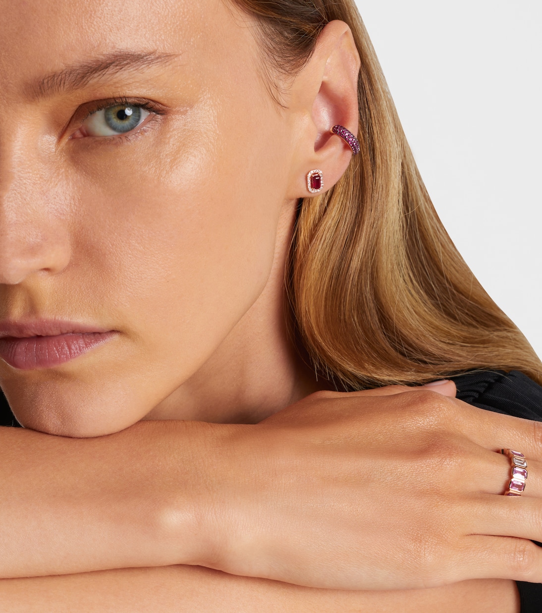 Boucle d'oreille Jumbo en or 18 ct et rubis | Shay Jewelry