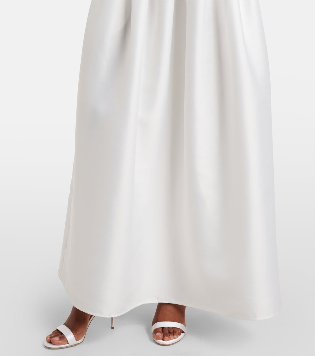 Robe longue en dentelle et satin | Self-Portrait