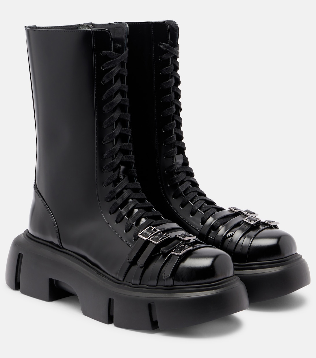 Platform leather combat boots | Simone Rocha
