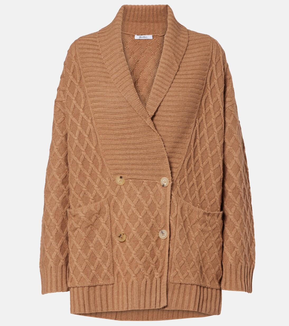 Mirca waffle-knit camel hair cardigan  | Max Mara
