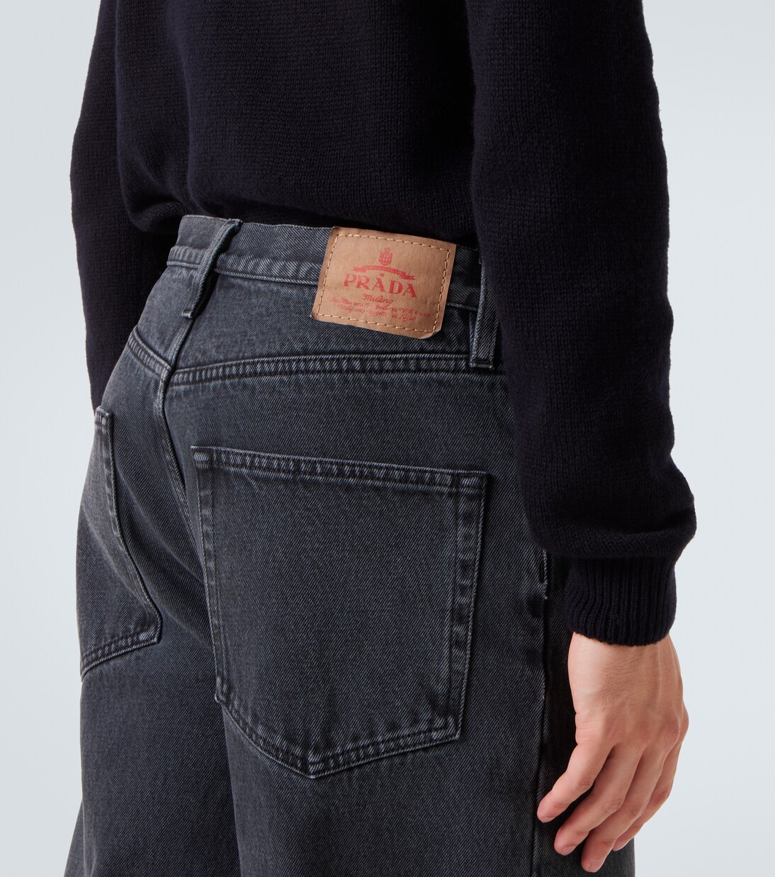 High-Rise Wide-Leg Jeans | Prada