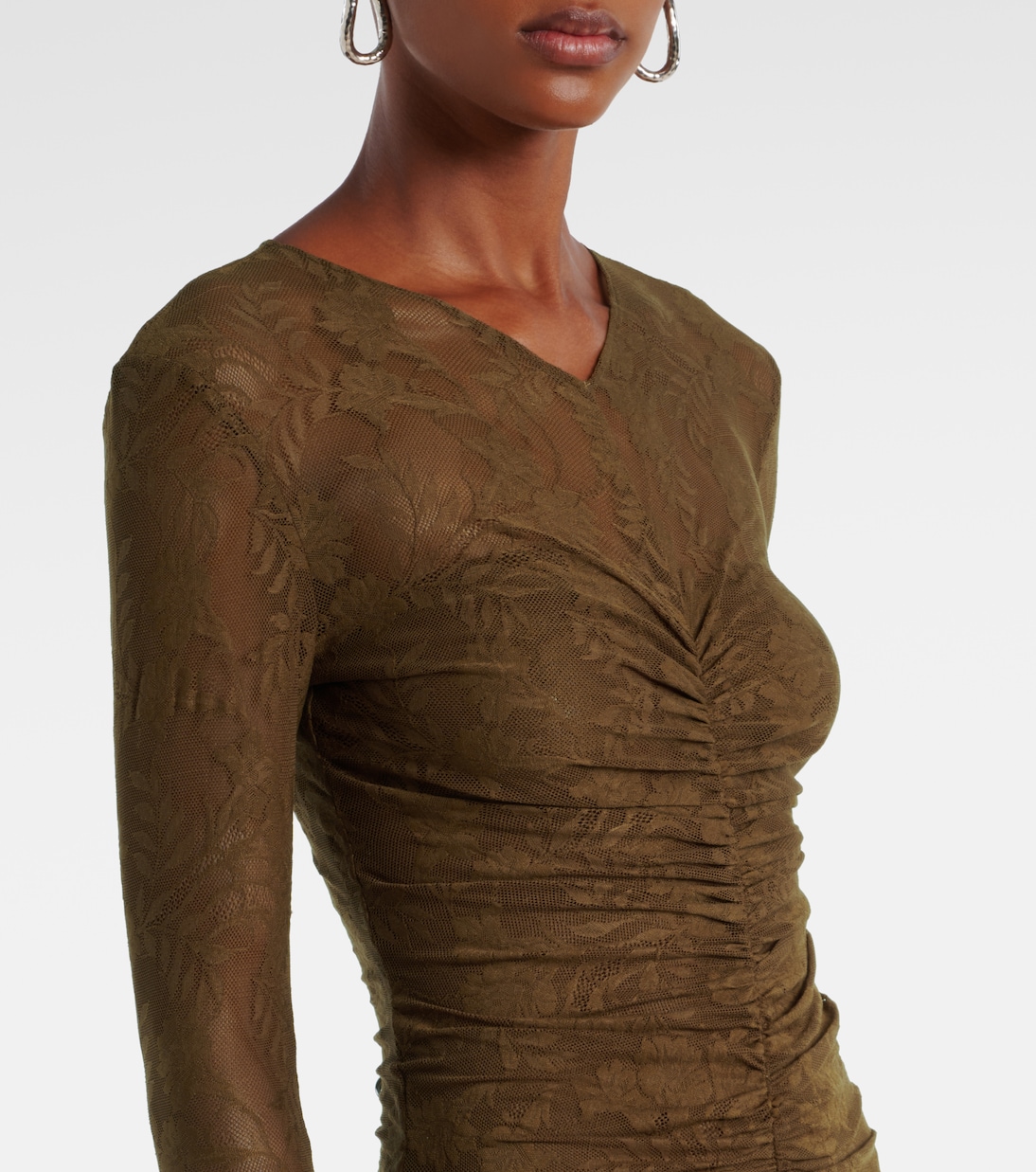 Robe longue en dentelle | Norma Kamali