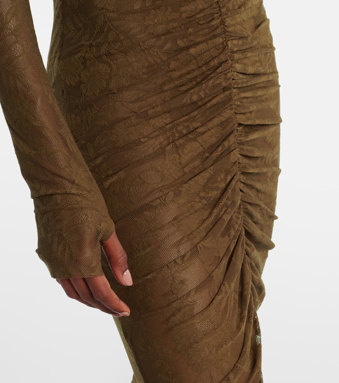 Robe longue en dentelle | Norma Kamali