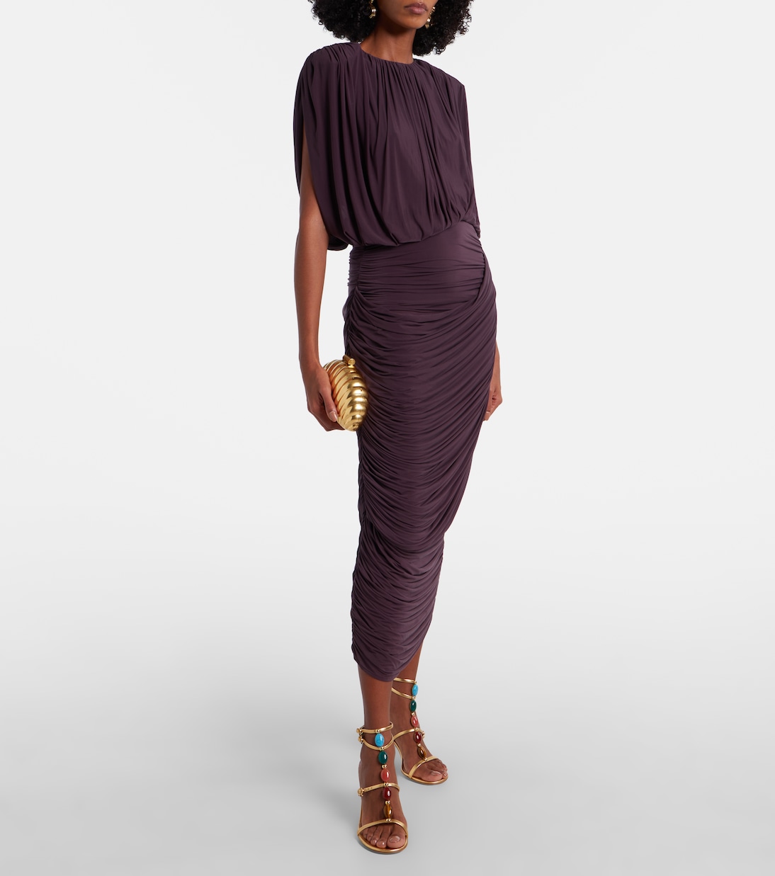 Sandales en cuir métallisé à ornements | Gianvito Rossi