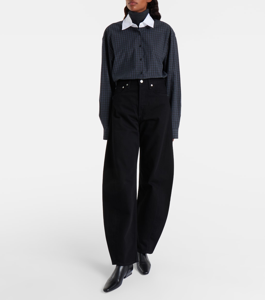 Jeans barrel Luna Pieced de tiro medio | Agolde