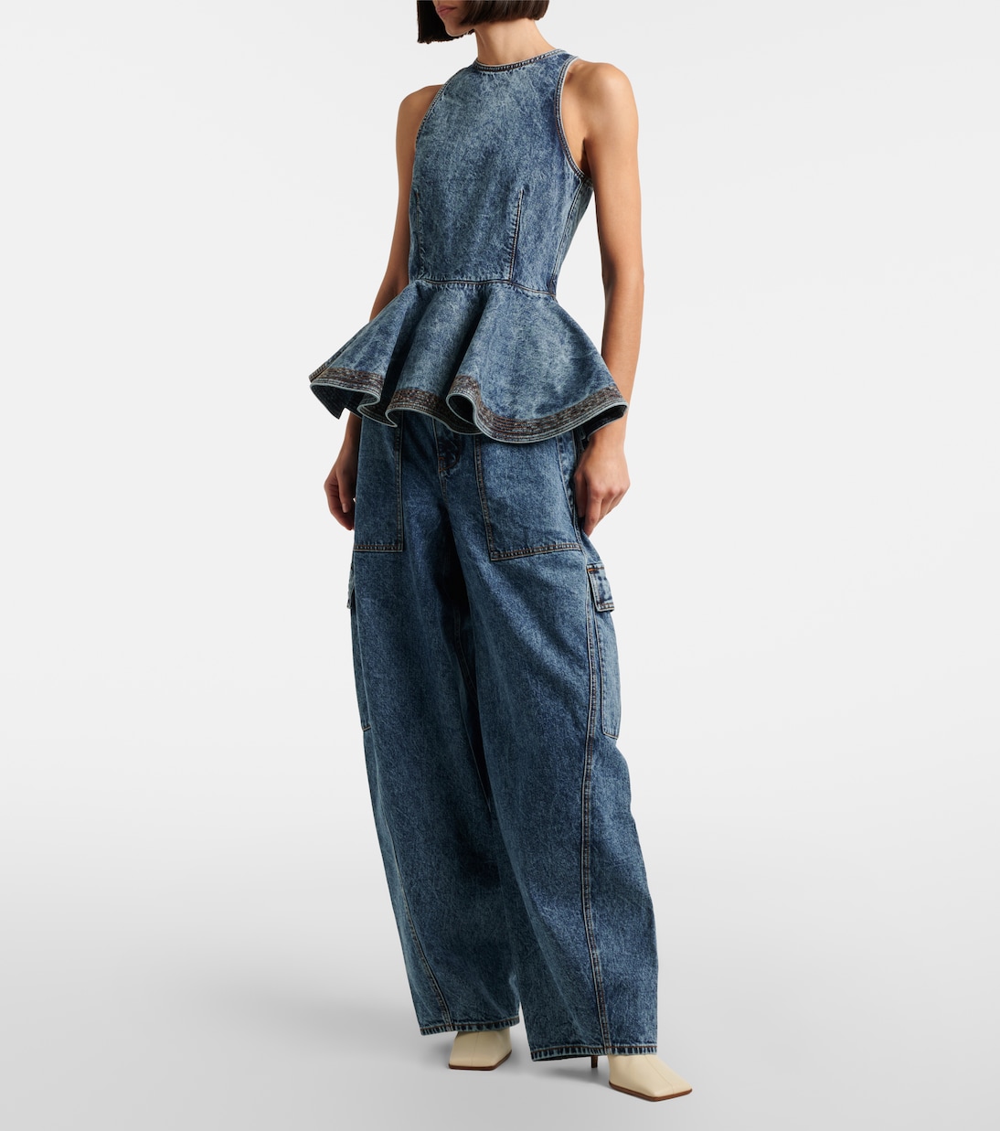 Top aus Denim | Alaïa