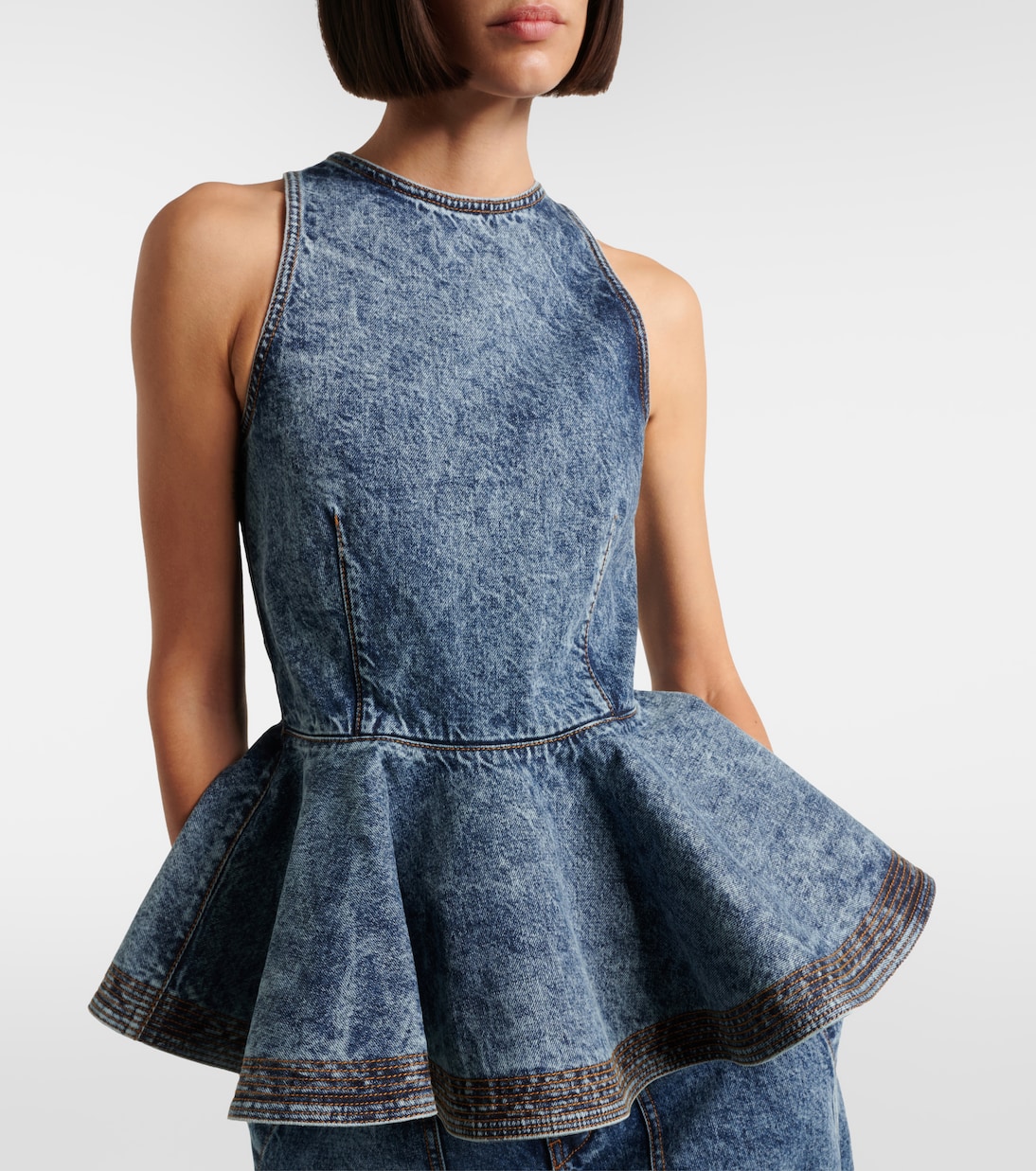 Top aus Denim | Alaïa