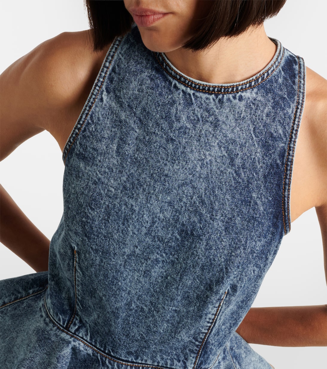 Top aus Denim | Alaïa