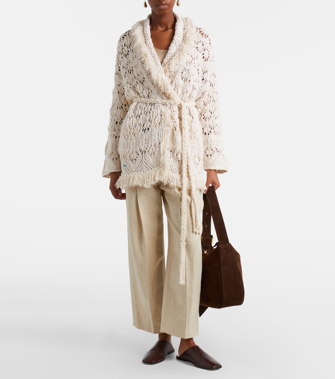 Lagoon Romance cotton-blend cardigan | Alanui