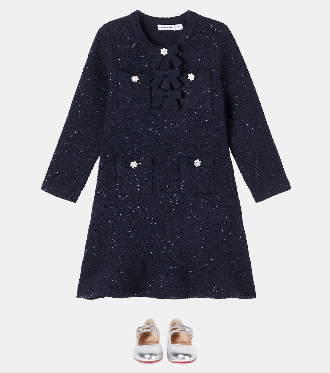 Kleid mit Pailletten | Self-Portrait Kids