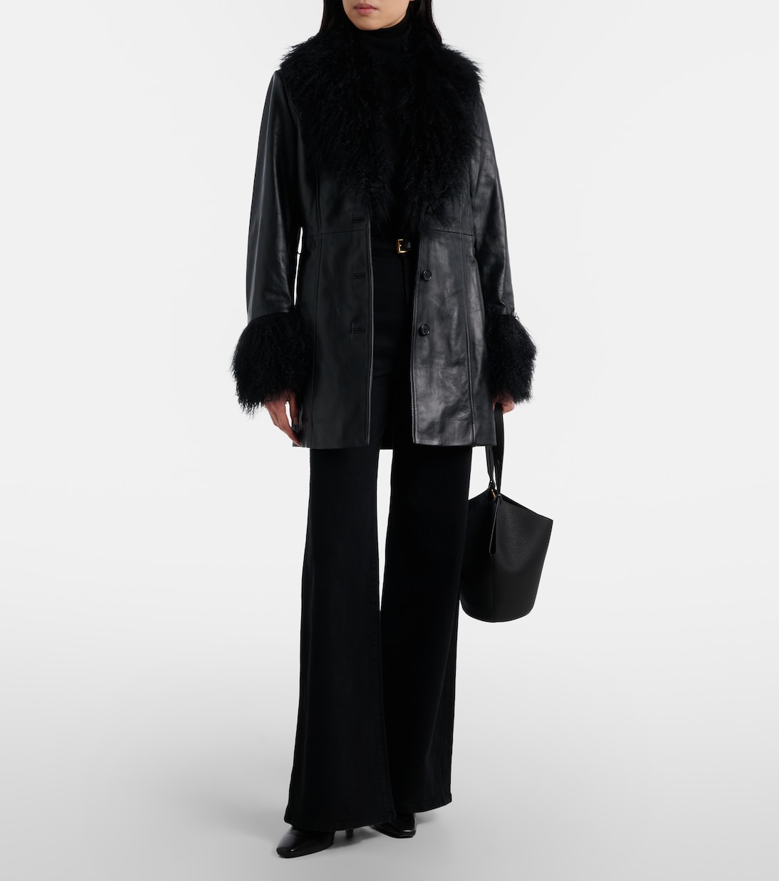 Sefa belted leather jacket | Nili Lotan