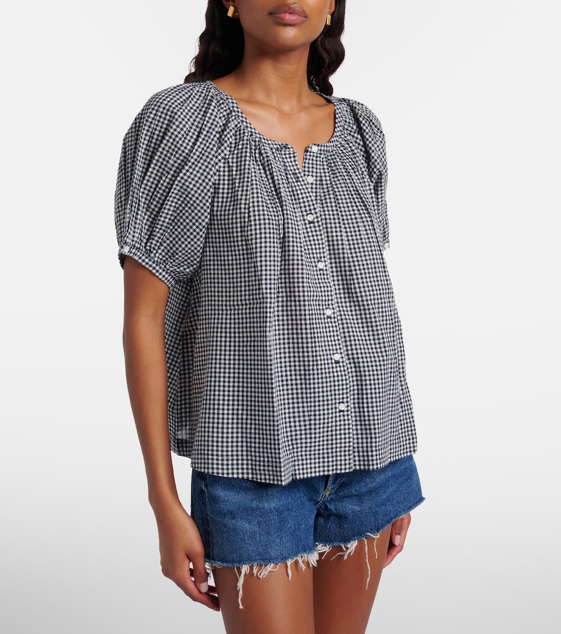 June gingham cotton shirt | Dôen