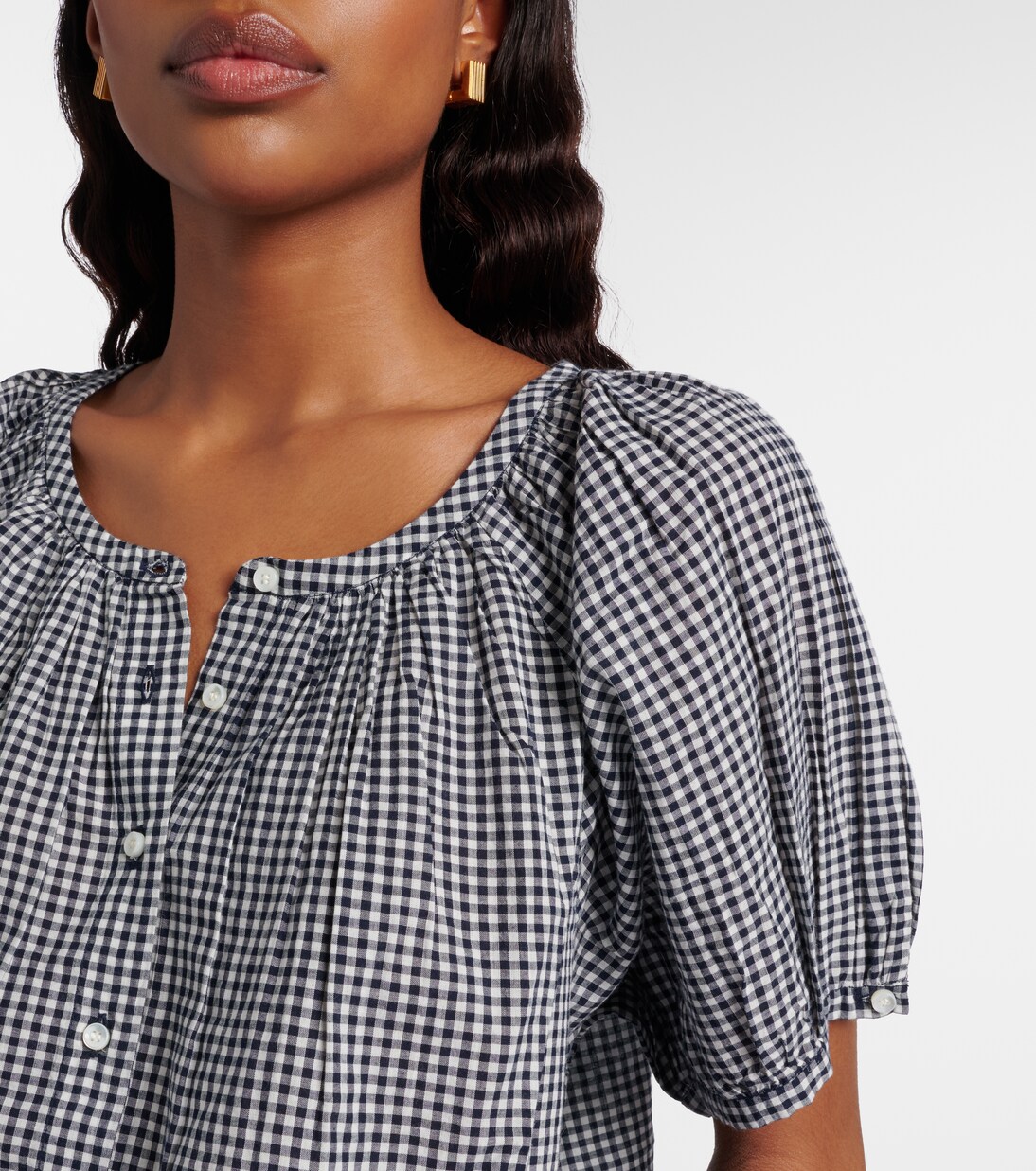 June gingham cotton shirt | Dôen