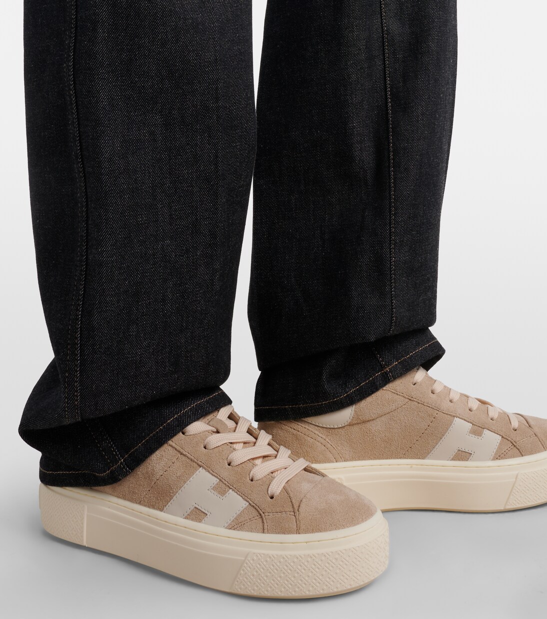 H705 Allacciato H suede platform sneakers | Hogan