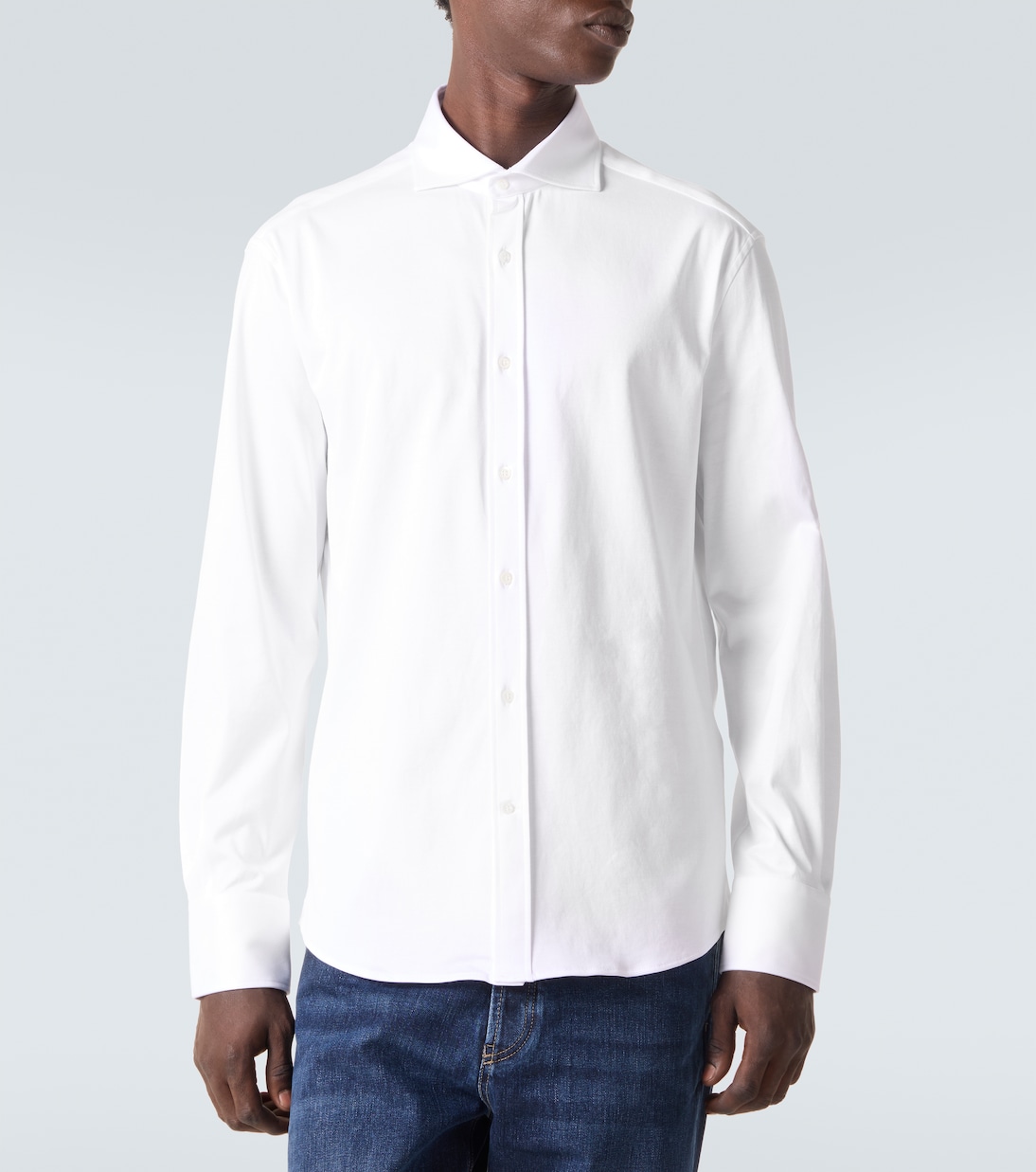 Hemd aus Baumwollpopeline | Brunello Cucinelli