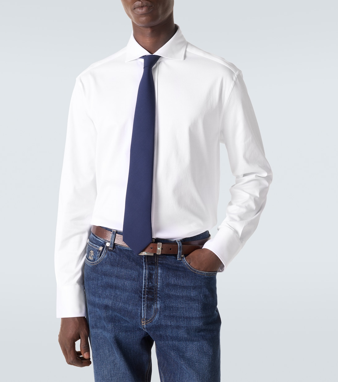 Hemd aus Baumwollpopeline | Brunello Cucinelli