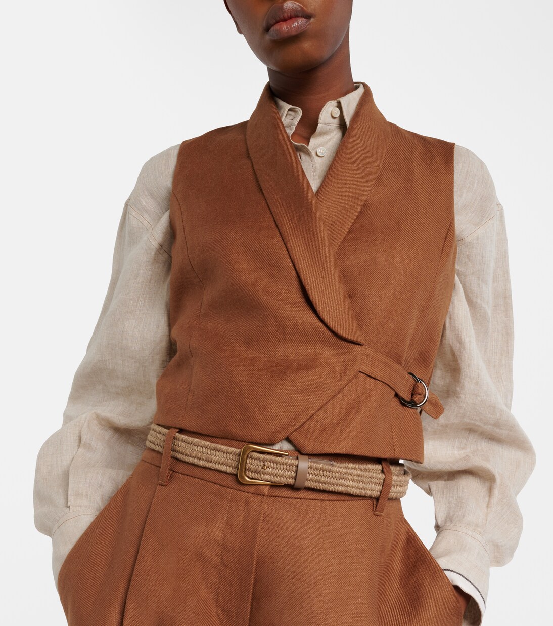 Monili linen vest | Brunello Cucinelli