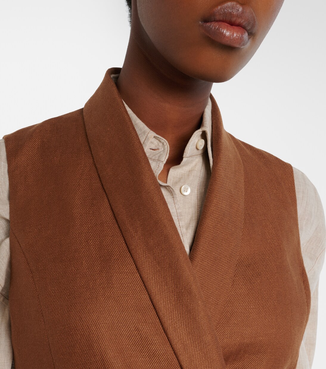 Monili linen vest | Brunello Cucinelli