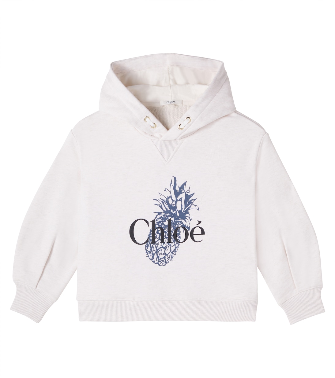 Printed cotton jersey hoodie | Chloé Kids