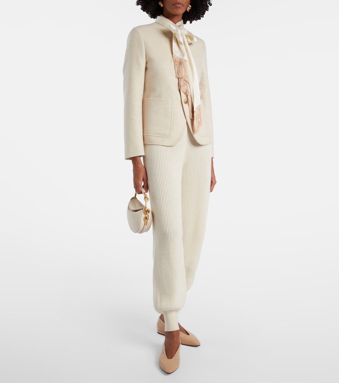 Rebecca herringbone ballet flats | Loro Piana