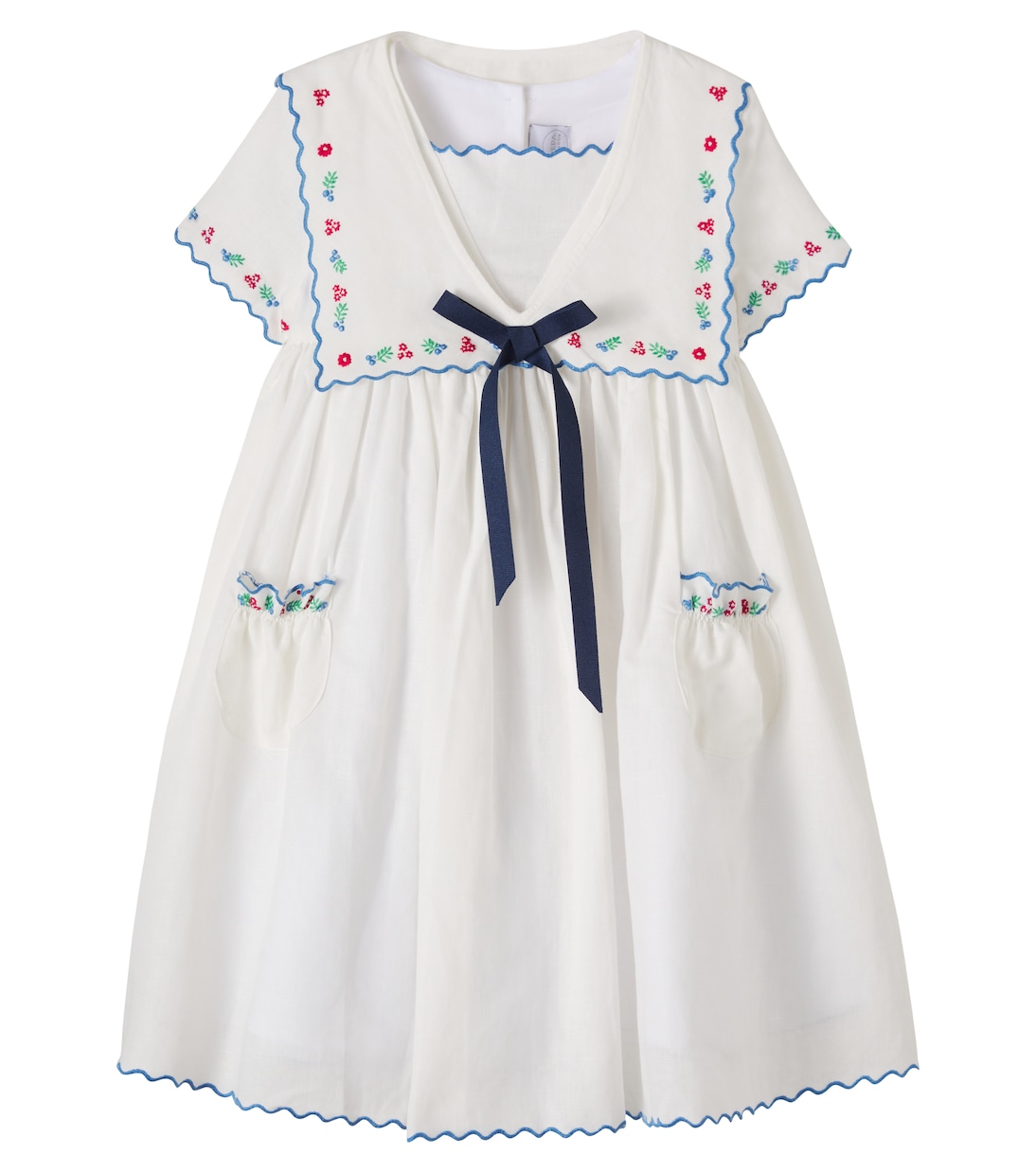 Abito in lino e cotone con ricamo | Pepa London