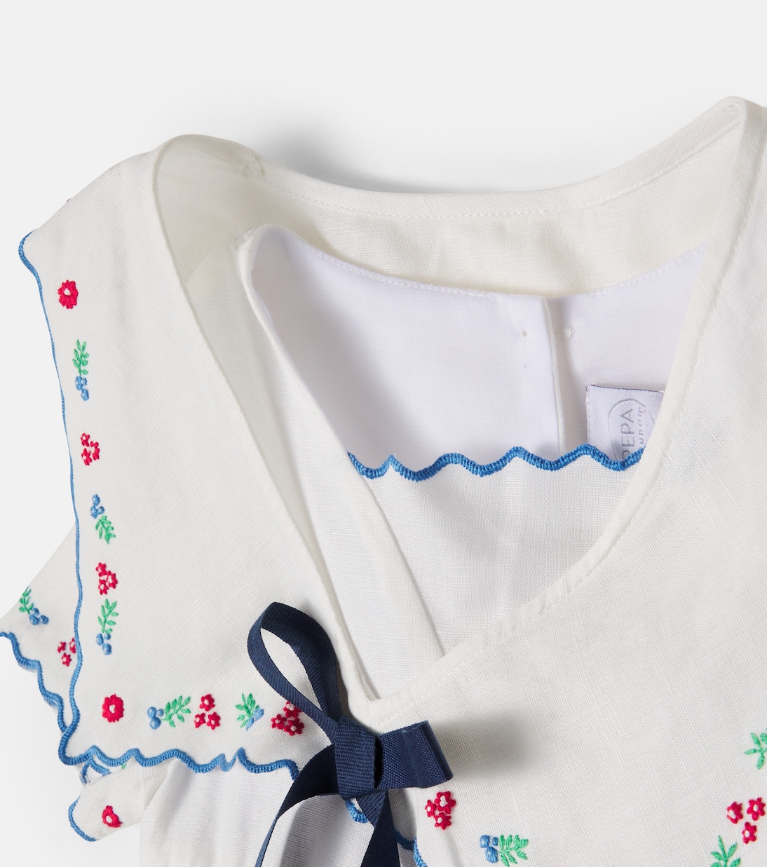 Abito in lino e cotone con ricamo | Pepa London