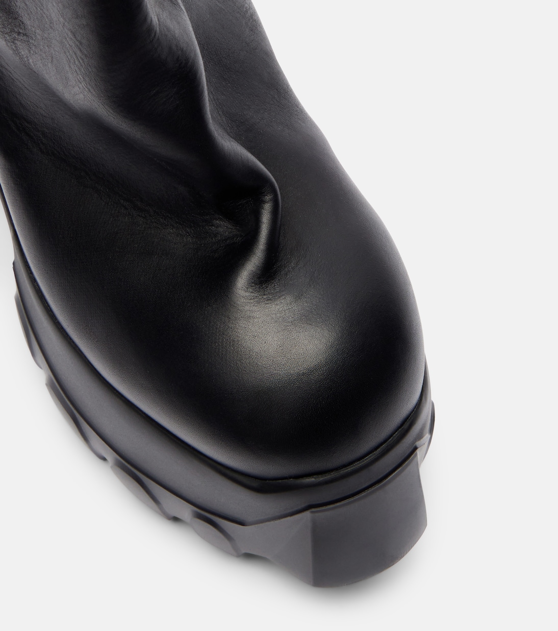 Mega Tractor leather mid-calf boots | Rick Owens
