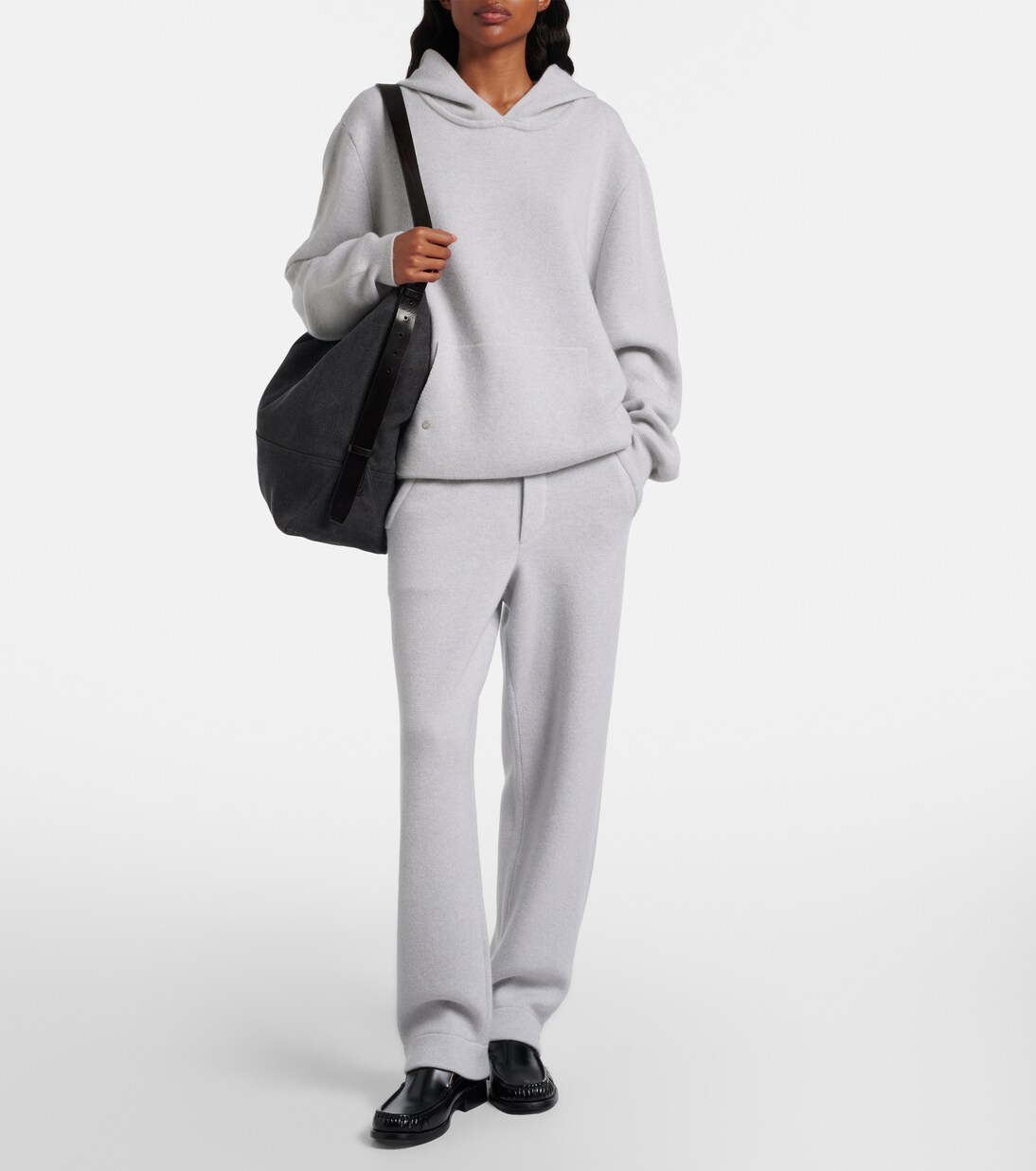 Cashmere straight pants with rose quartz | God's True Cashmere