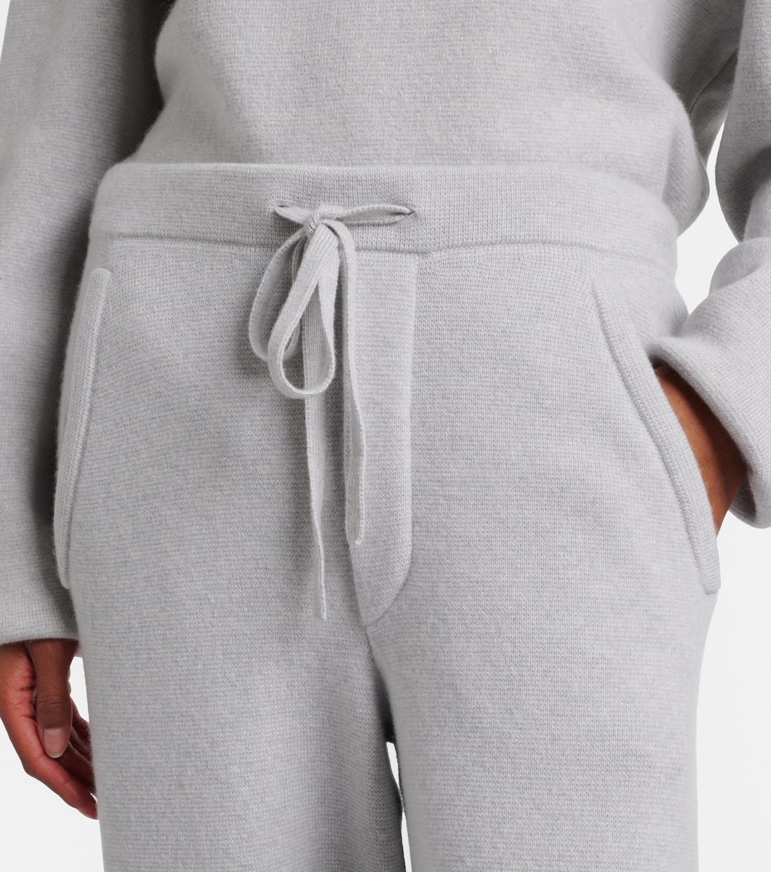 Cashmere straight pants with rose quartz | God's True Cashmere