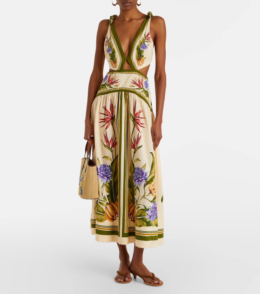 Tote Bag Basket Small mit Leder | Farm Rio