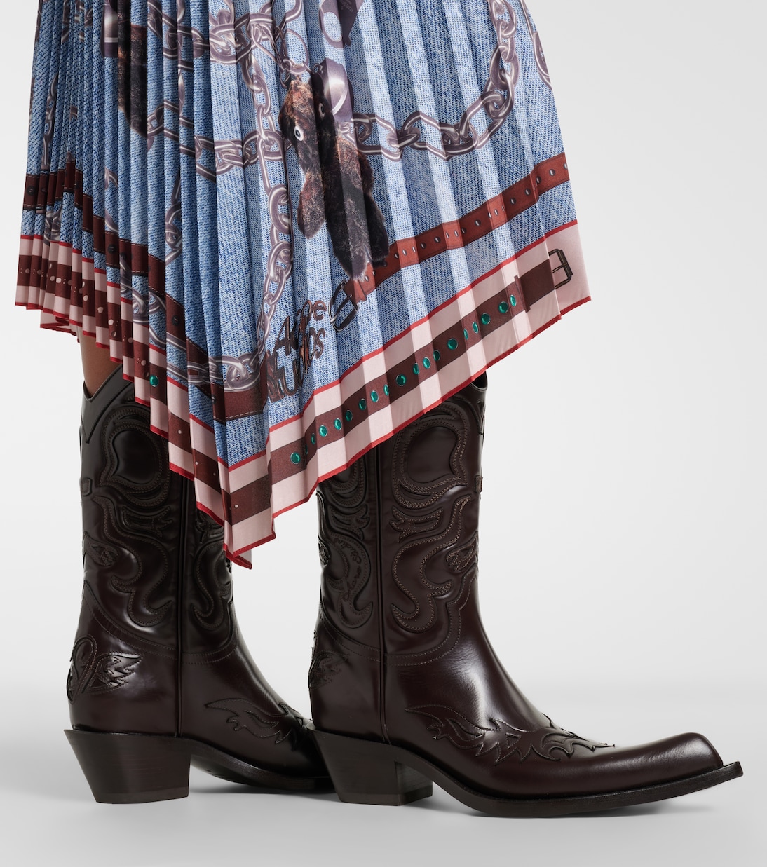 Bouni leather cowboy boots | Acne Studios