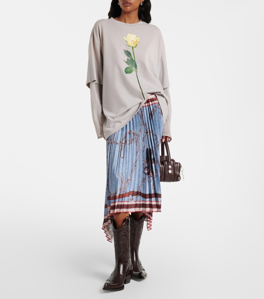 Bouni leather cowboy boots | Acne Studios