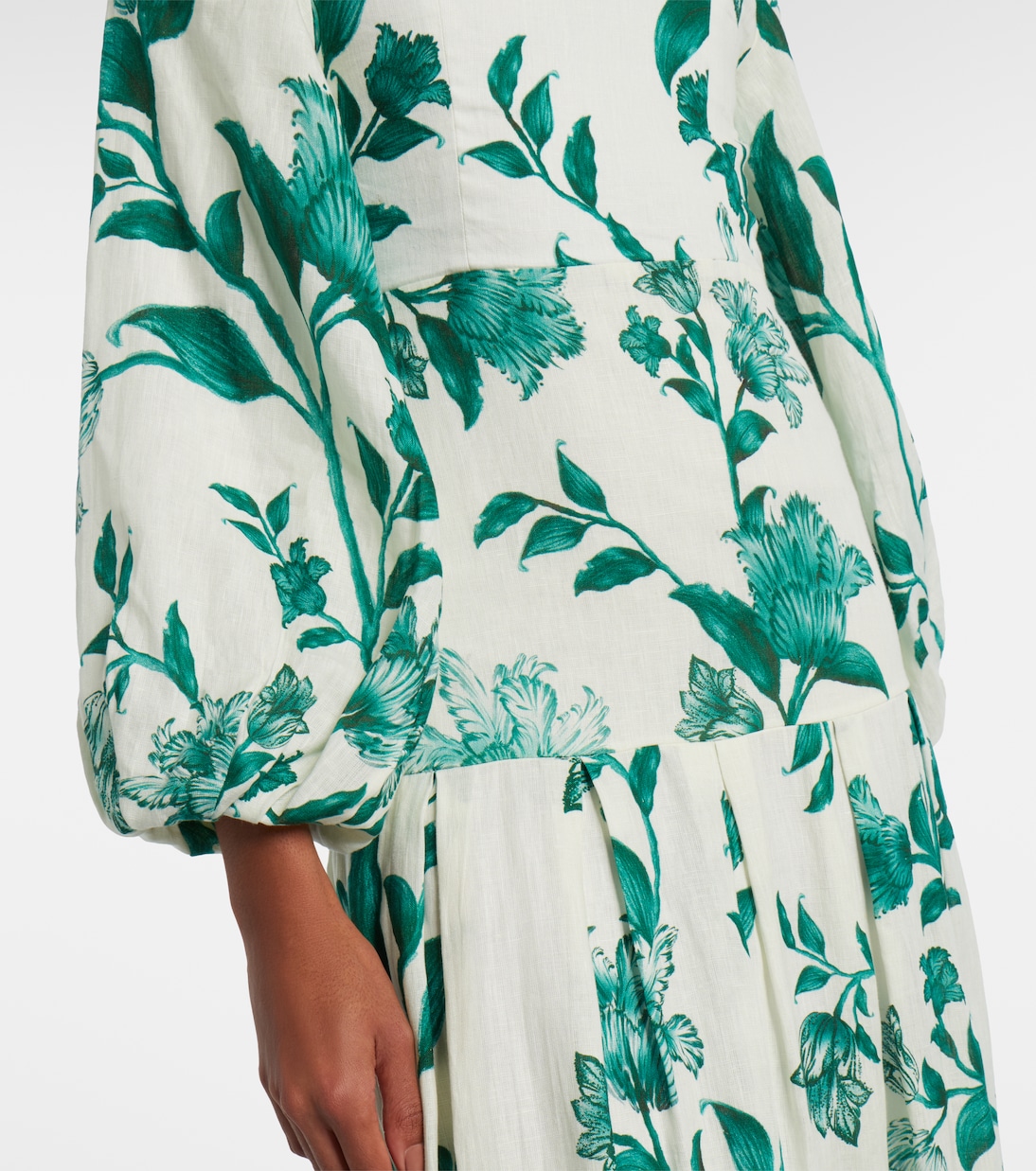 Senlis printed off-shoulder linen maxi dress | Agua by Agua Bendita