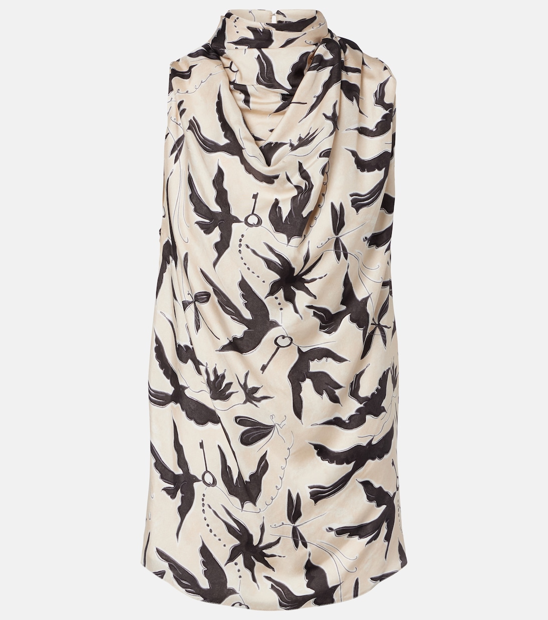 Sleary draped printed silk top | Altuzarra
