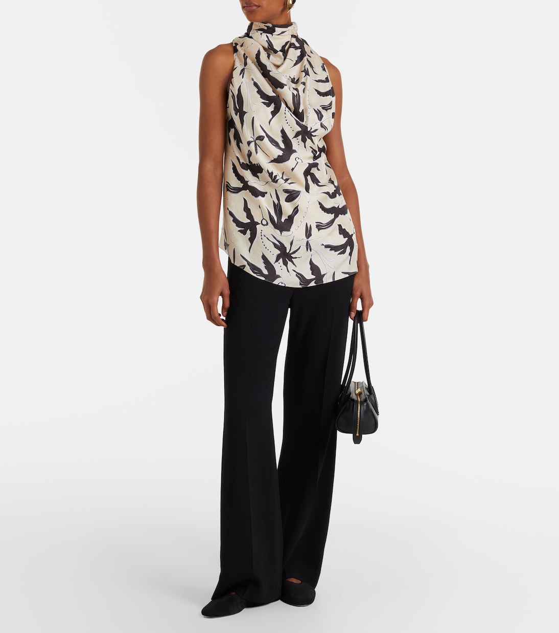 Sleary draped printed silk top | Altuzarra