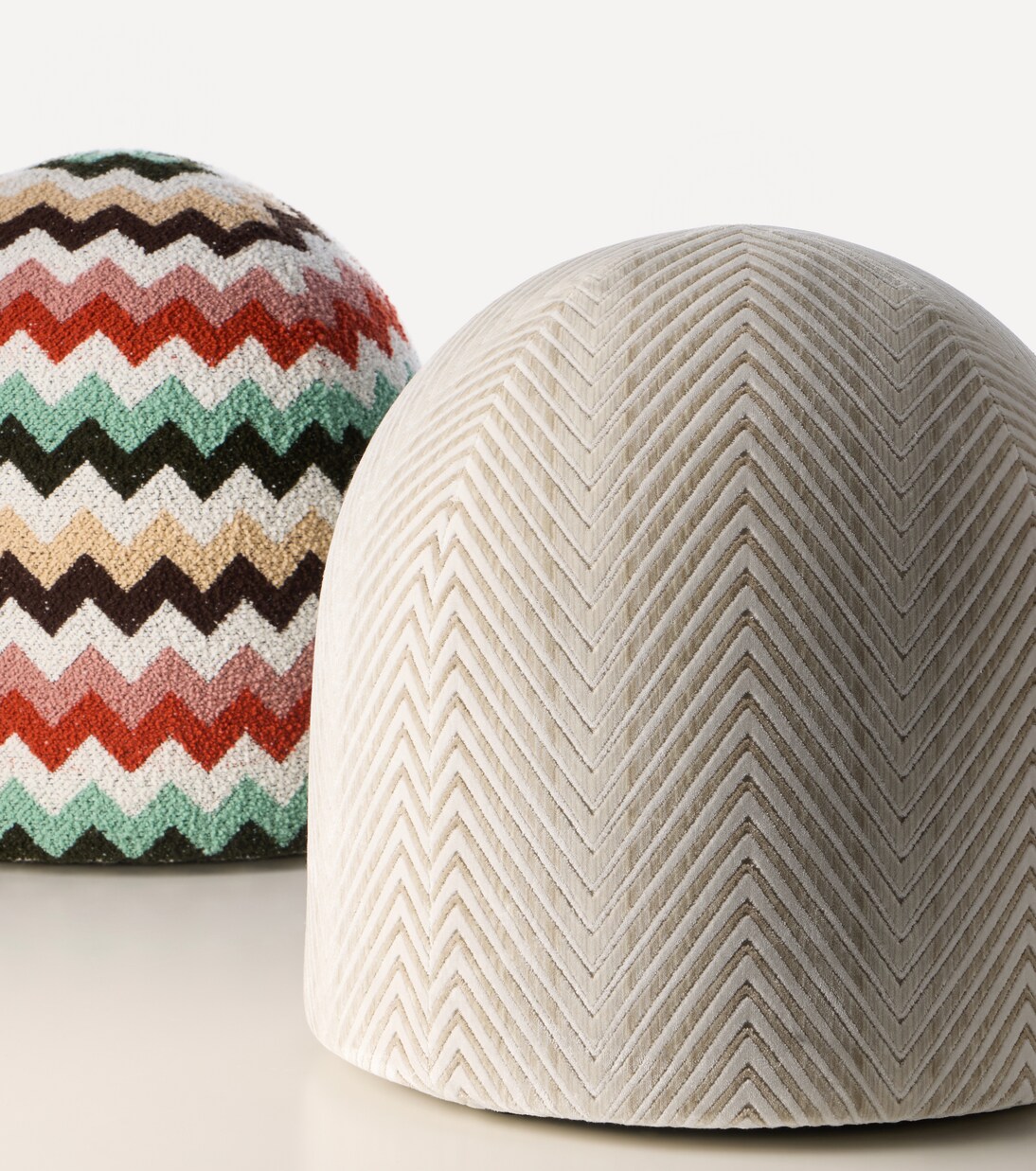 Outdoor-Hocker Ziggy aus Samt | Missoni