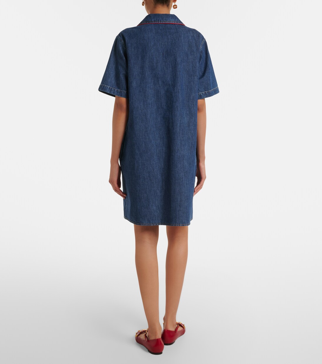VGold denim midi dress | Valentino
