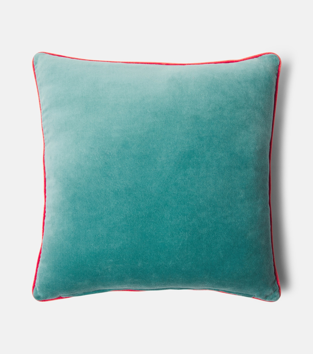 Embroidered cotton velvet cushion | Les-Ottomans