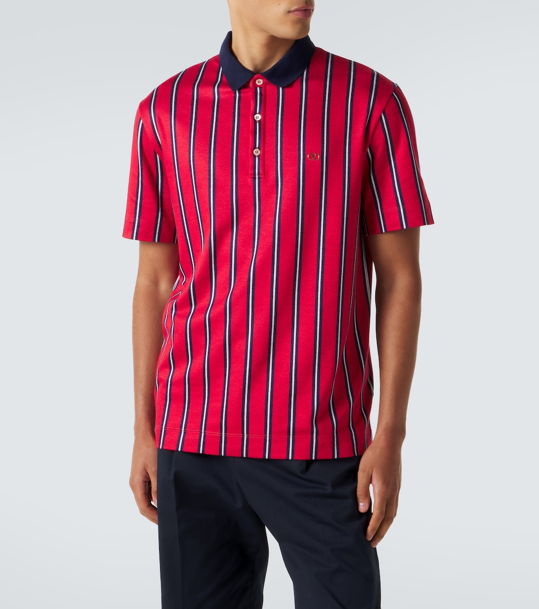VLogo striped polo shirt | Valentino