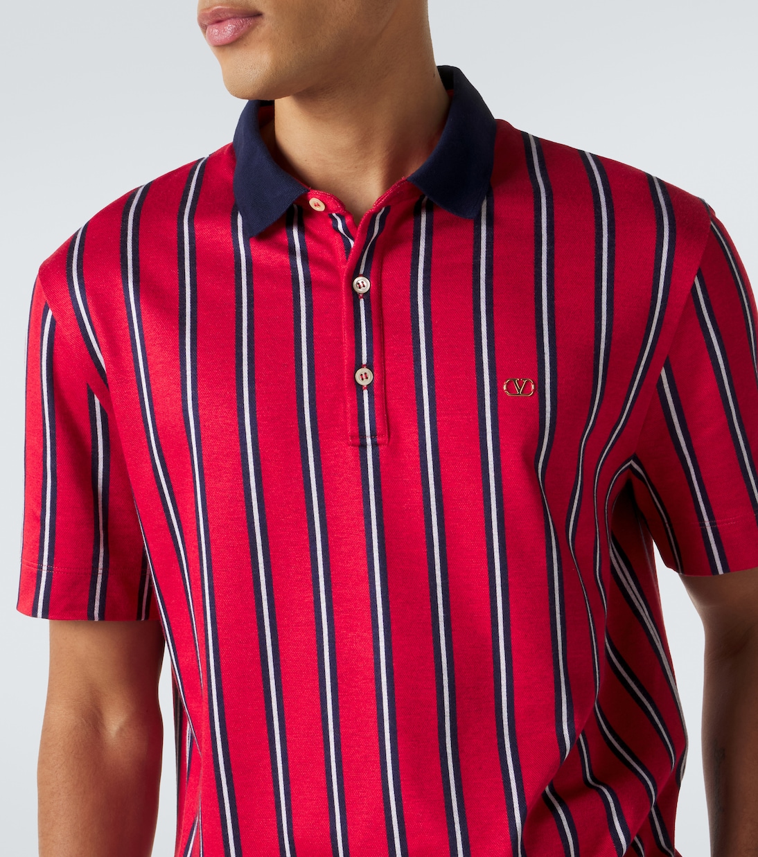 VLogo striped polo shirt | Valentino