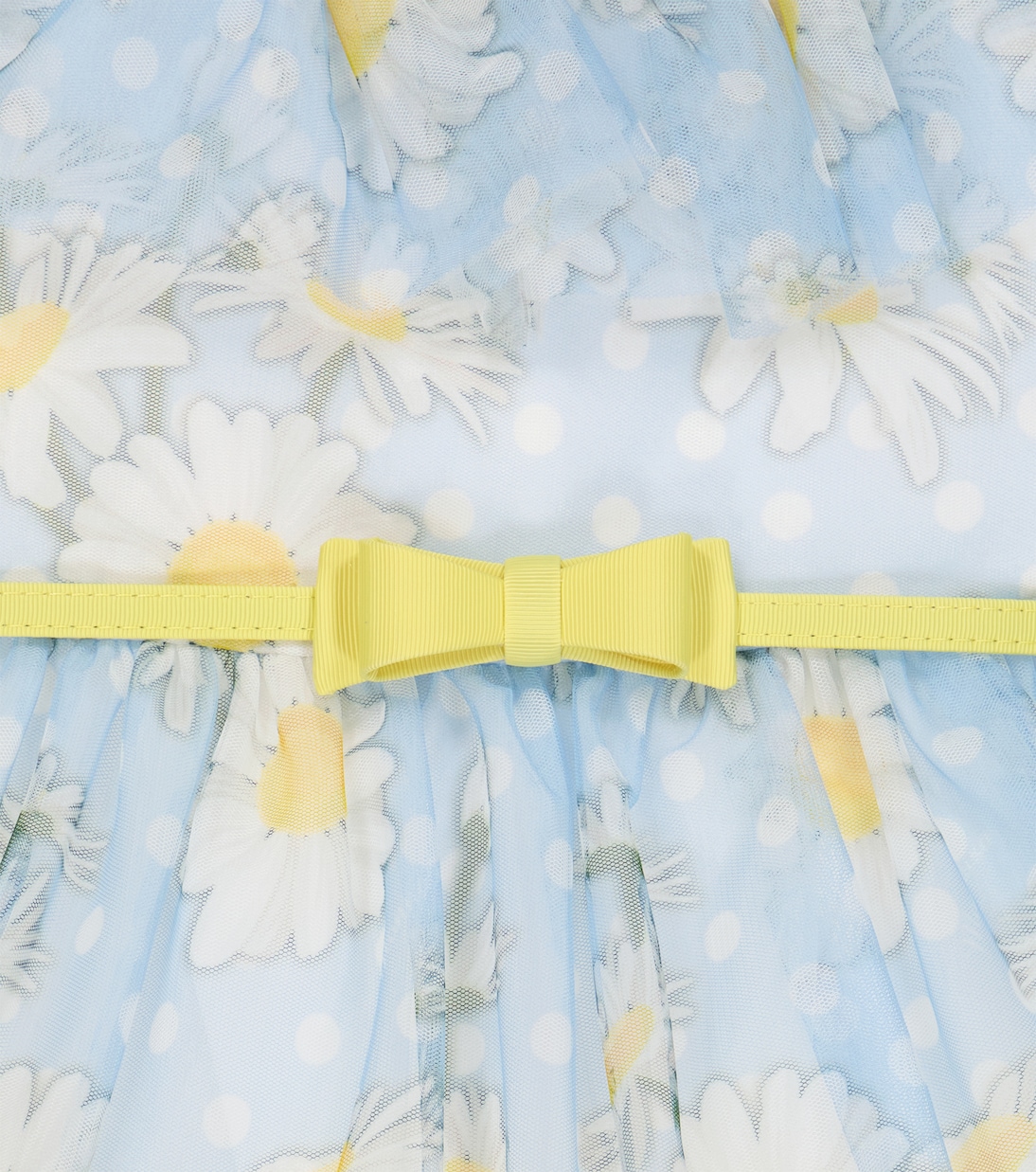 Floral tulle belted dress | Monnalisa