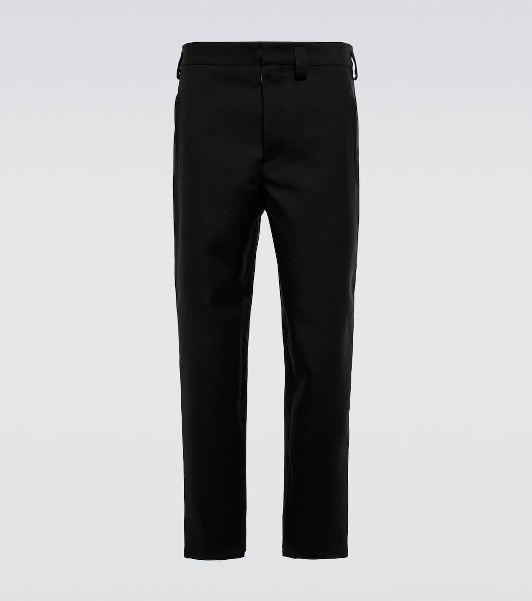 Pantalones slim de lana y piel | Jil Sander