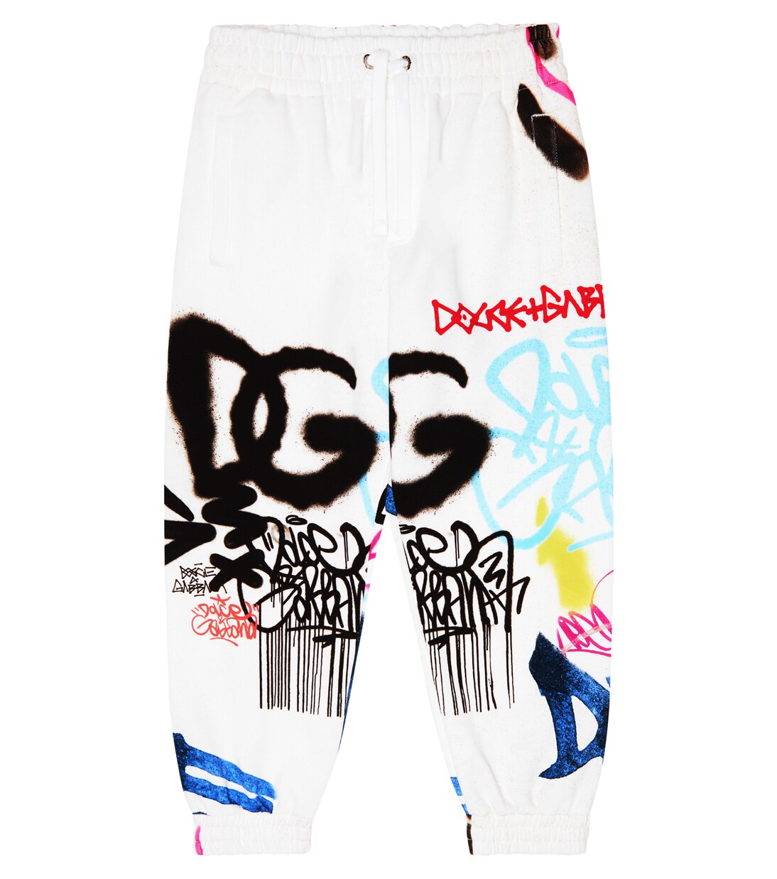 Graffiti printed cotton sweatpants | Dolce&Gabbana Kids