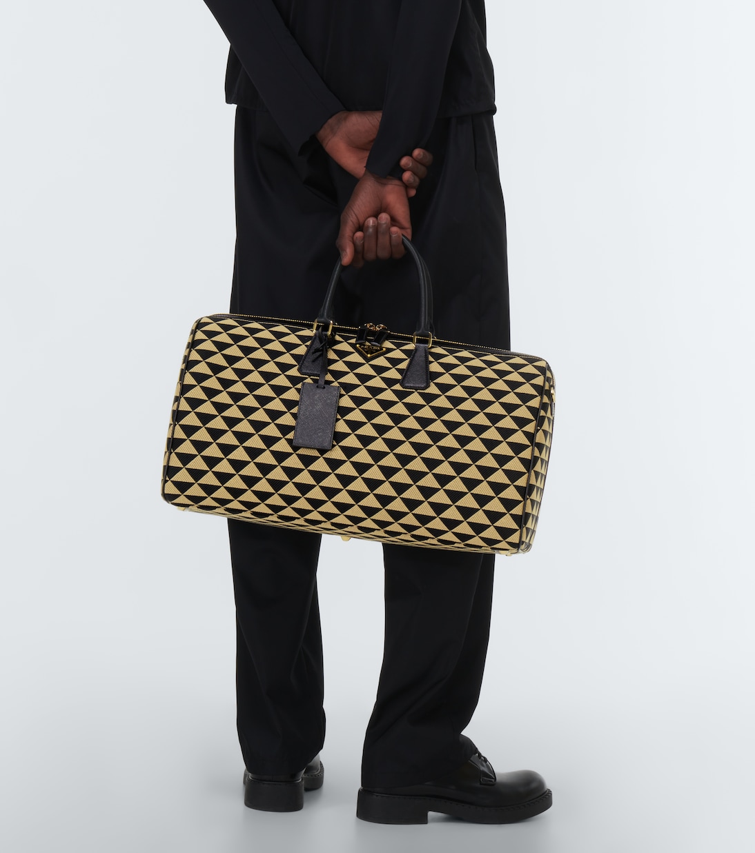Symbole Large jacquard travel bag | Prada